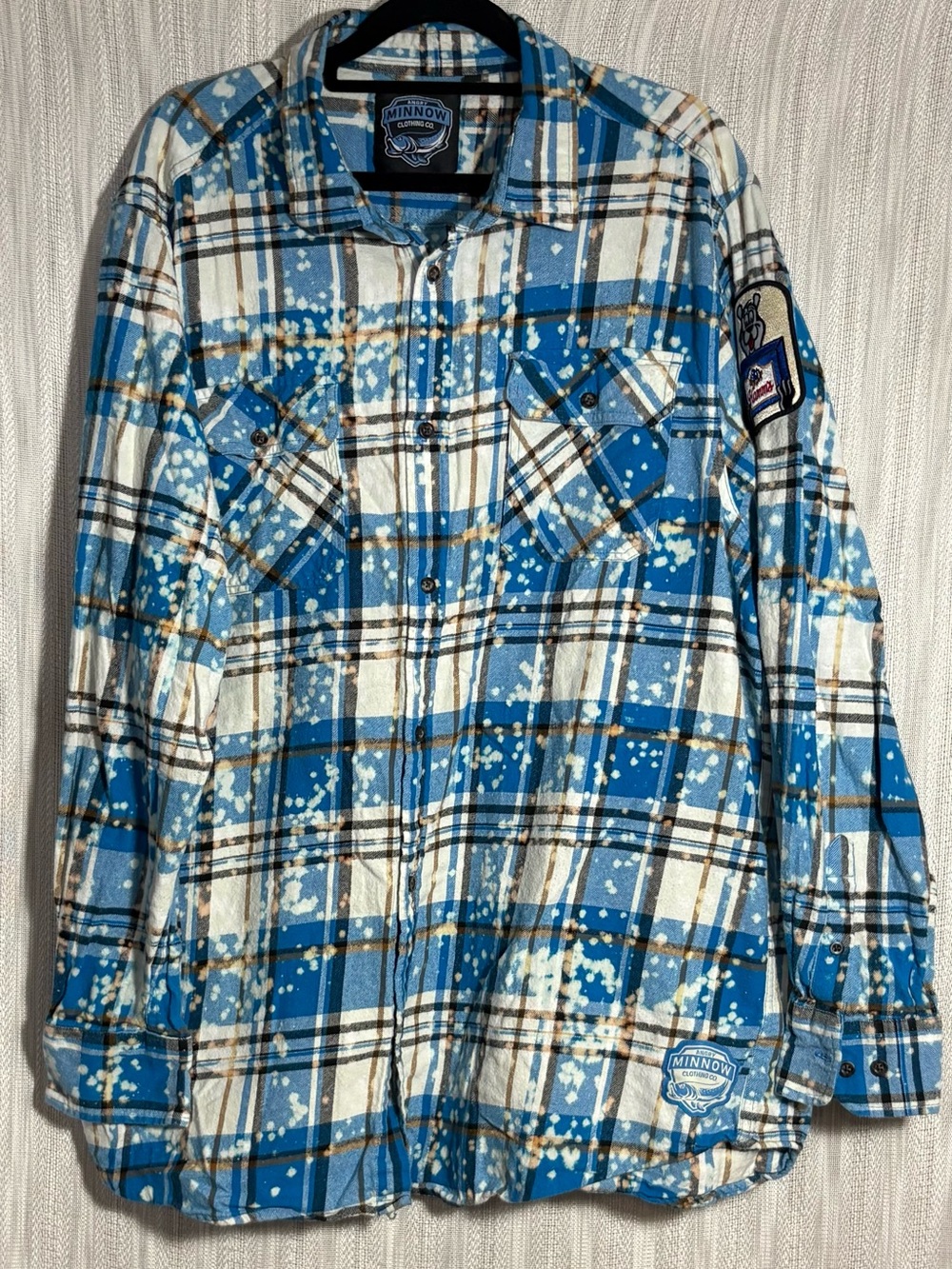 Angry Minnow Hamms Blue Plaid Casual Button-Down Shirt